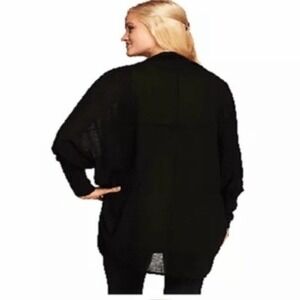 Cee Bee Cheryl Burke Womens 3X Open Front‎ Cocoon Top Black Oversized NWOT)